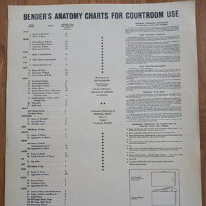VINTAGE 1961 Matthew Bender Anatomy Charts Cover Page